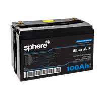 Sphere 12V 100AH Lithium Rechargeable Prismatic Battery. 6370ASPH